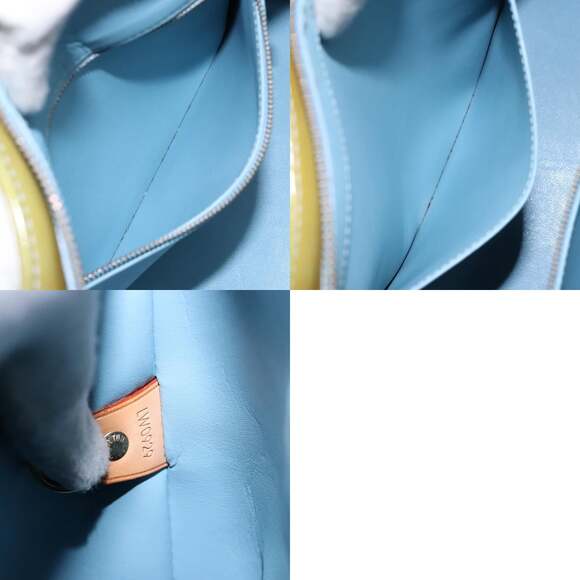 LOUIS VUITTON Monogram Vernis Houston Hand Bag Baby Blue M91005 - Picture 13 of 13